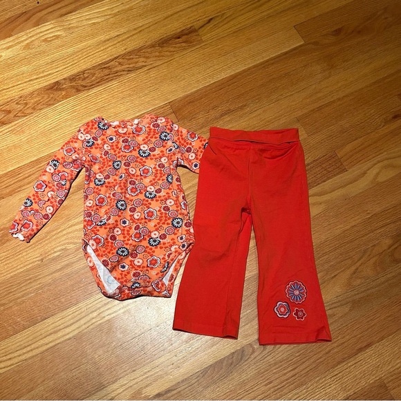 The Children's Place Orange Floral Kids Matching Set - Picture 3 of 3